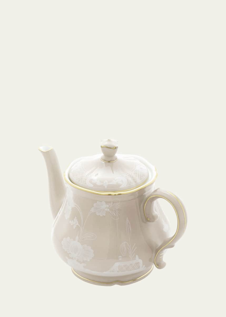 GINORI 1735 Oriente Italiano Meringa Teapot for 6, 24 oz.