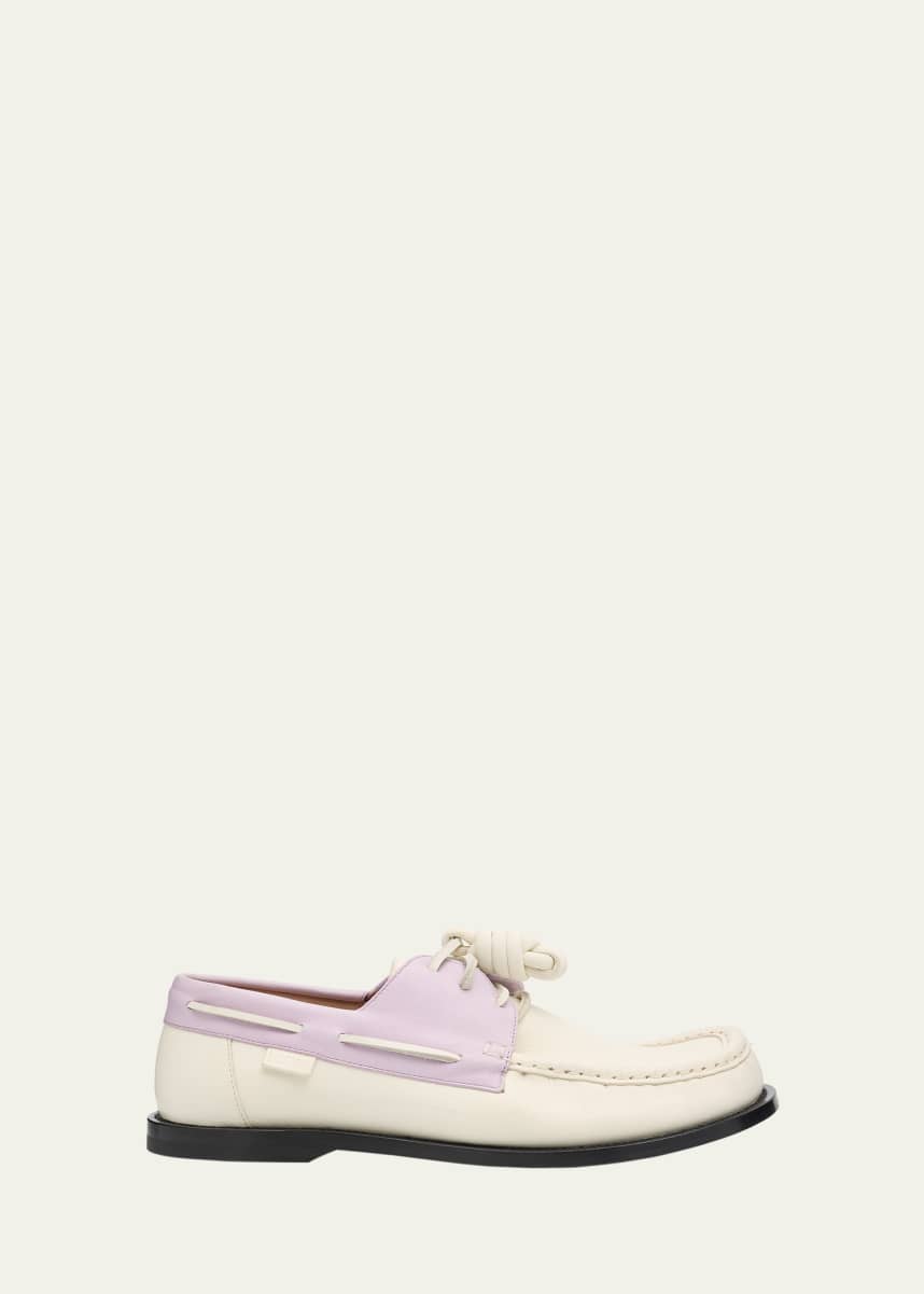 Loewe Campo Leather Boat Loafers