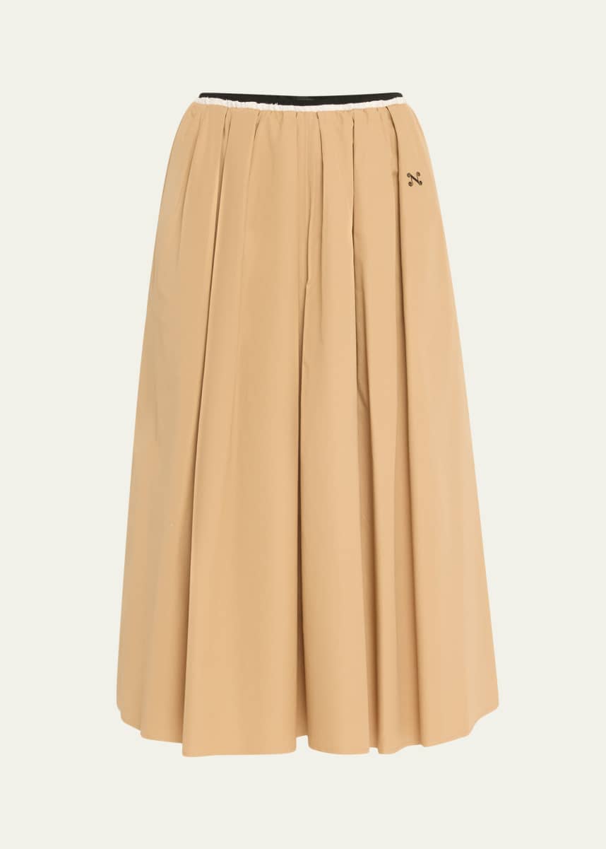 NACKIYE Summer Wine Elastic Waist Circle Skirt