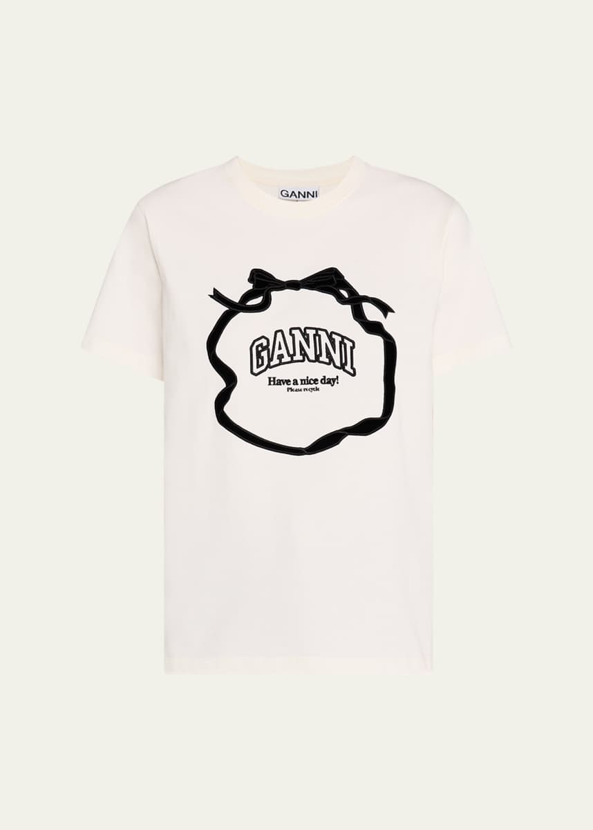 【関税＆送料込み】GANNI T-Shirts And Polos T-shirt Ganni White size S International in Cotton - 46828872