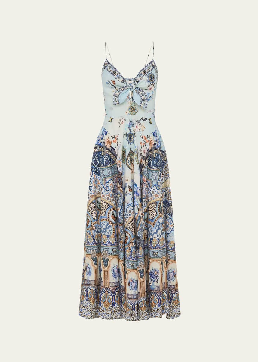 Camilla Al Manial Palace Memoirs Tie-Front Maxi Dress