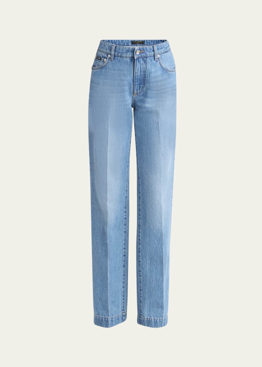 Dolce&Gabbana Old Crisp Straight Leg Denim Pants