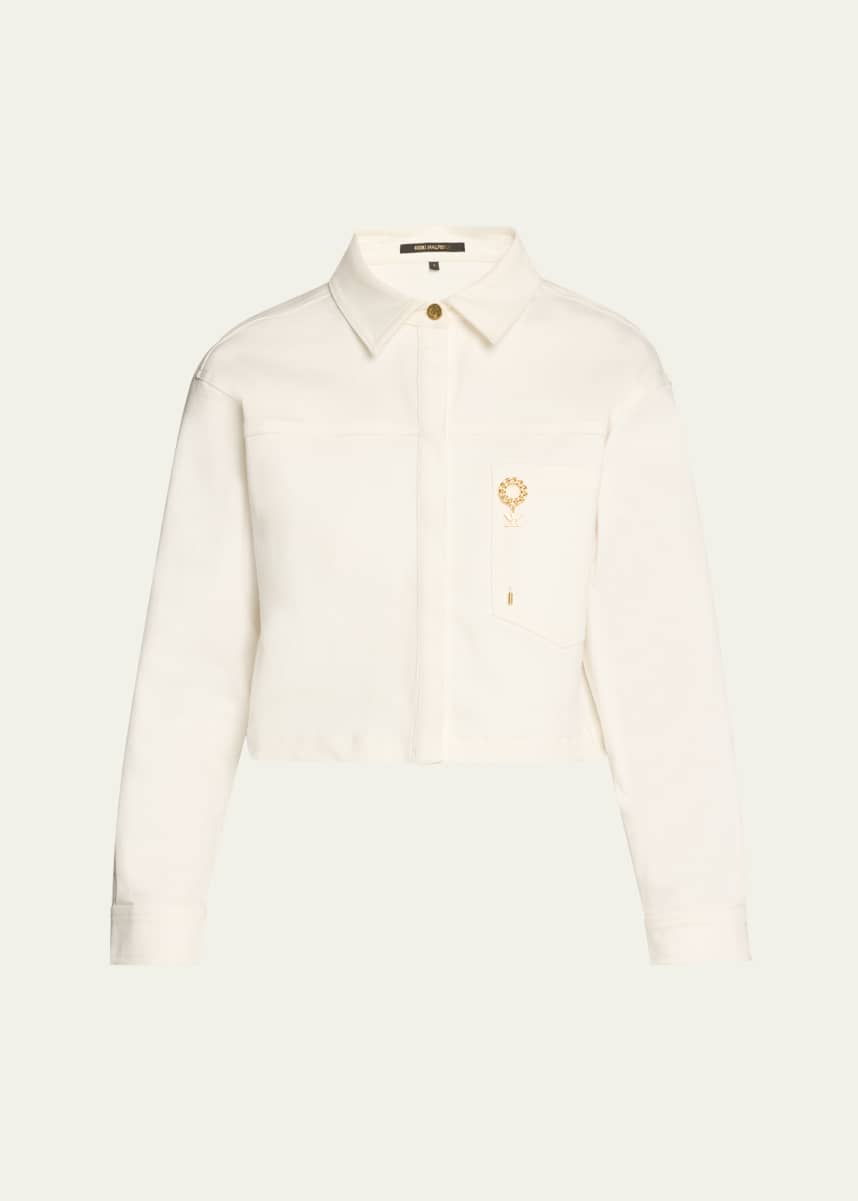 Kobi Halperin Teagan Cropped Brooch-Embellished Jacket