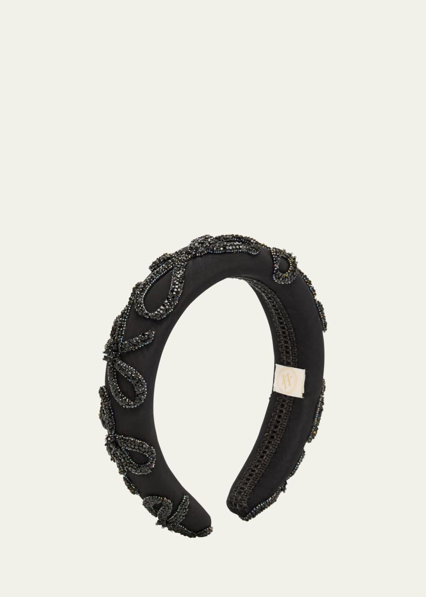 Maison Ava Girl's Rhinestone Bow Headband
