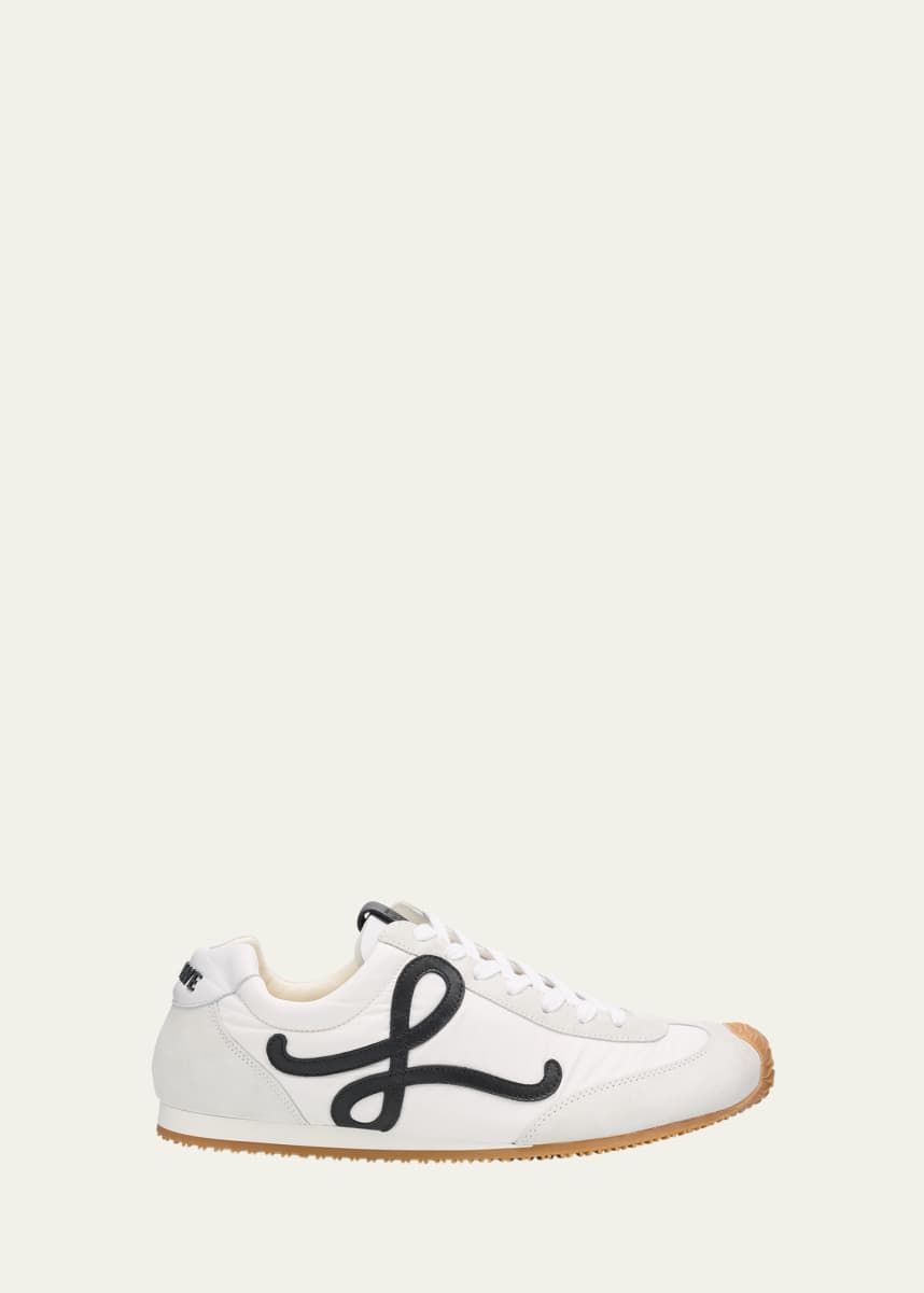Loewe Men's Ballet Runner 2.0 Nylon and Calfskin Low-Top Sneakers