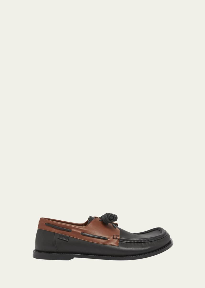 Loewe Men's Campo Soft Calfskin Boat Shoes