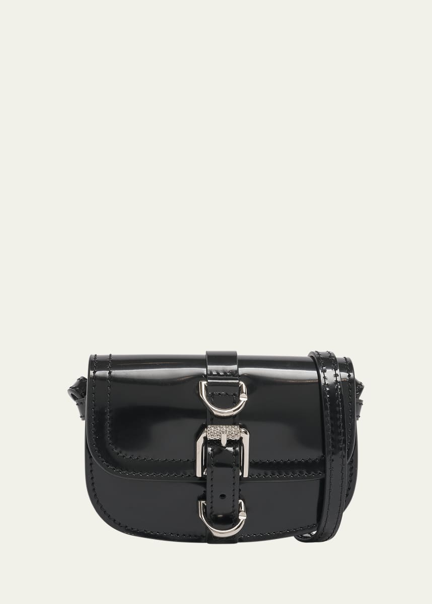 Givenchy Men's Voyou Neck Crossbody Bag in Shiny Leather
