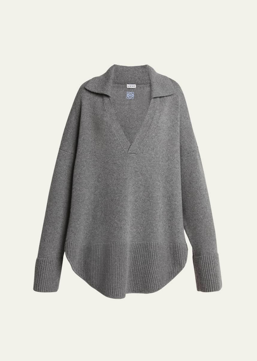 Loewe Johnny Collar Wool Oversized Sweater