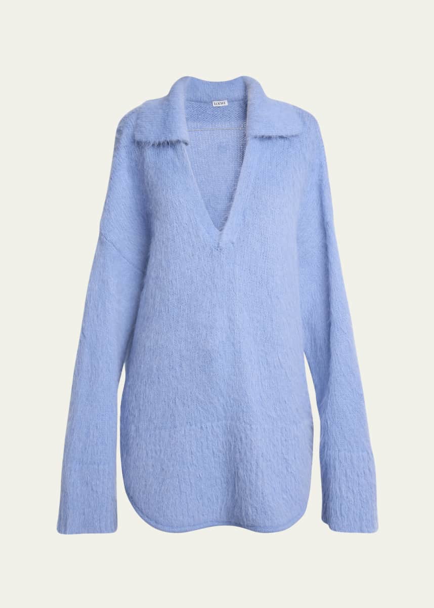 Loewe Johnny Collar Wool Oversized Sweater