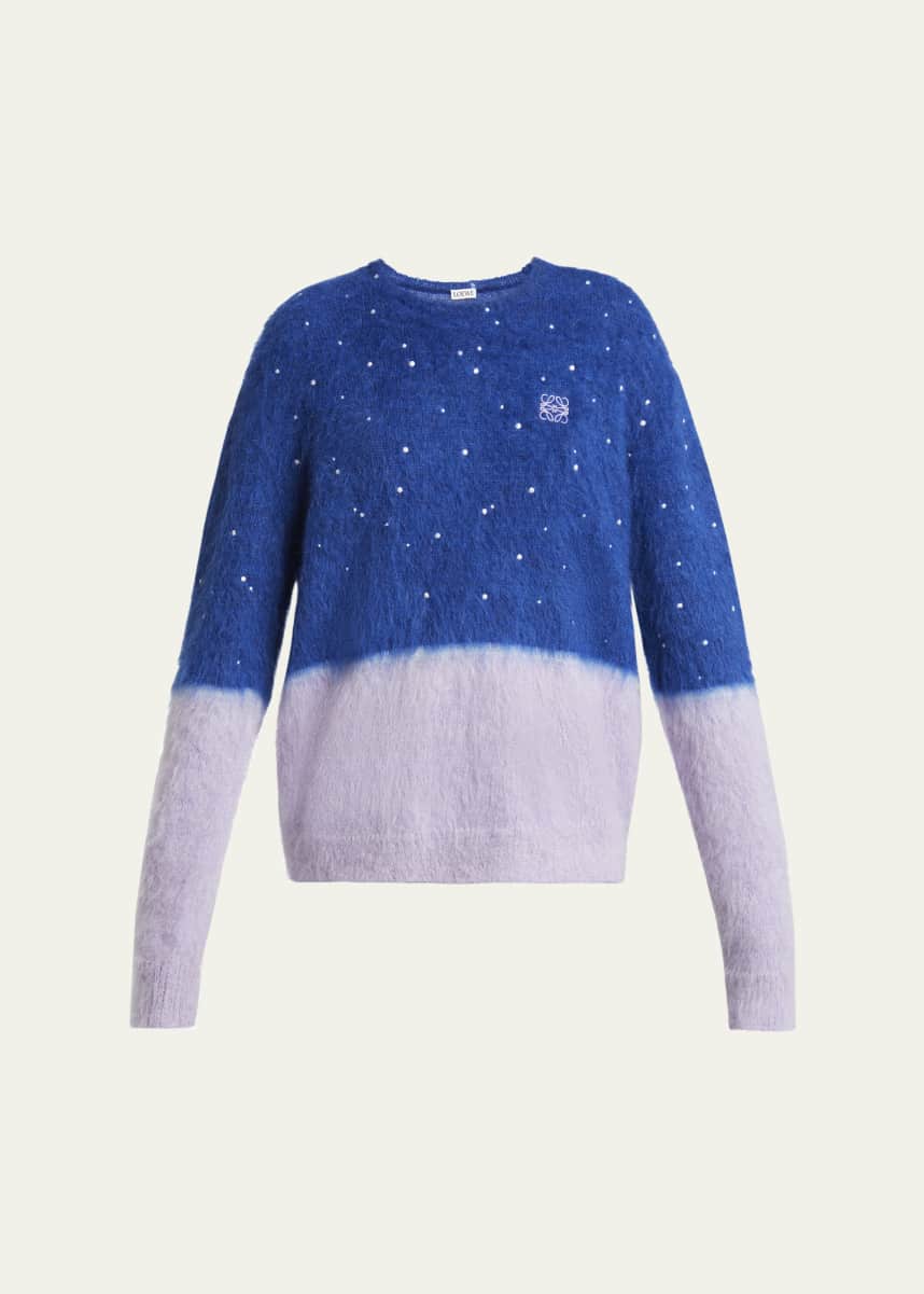Loewe Bi-Color Crystal Fuzzy Sweater