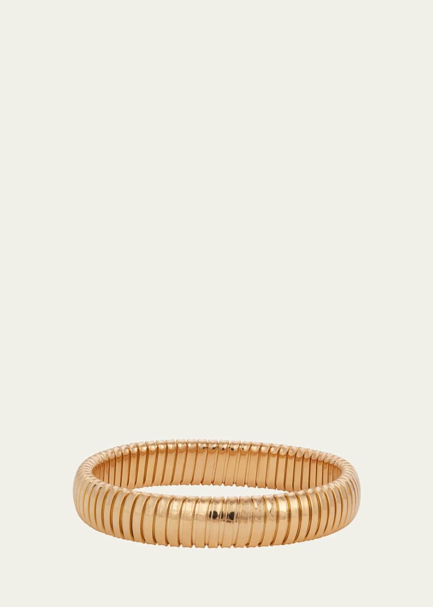 Sidney Garber 18K Yellow Gold Rolling Single Band Bracelet