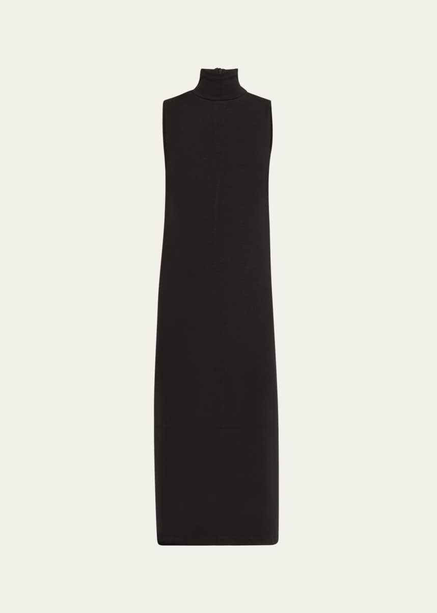 Vince Sleeveless Turtleneck Midi Dress