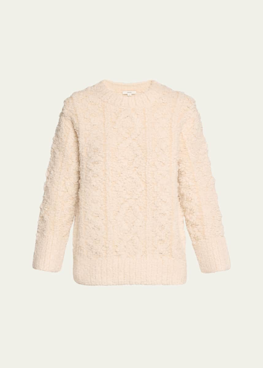 Vince Textured Cable-Knit Crewneck Sweater