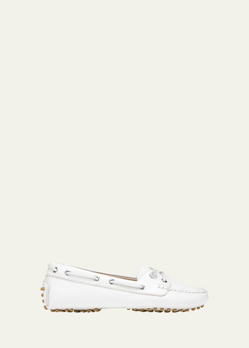 Veronica Beard Jia Leather Driver Boat Loafers
