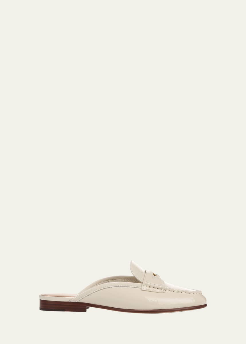 Veronica Beard Leather Penny Loafer Mules