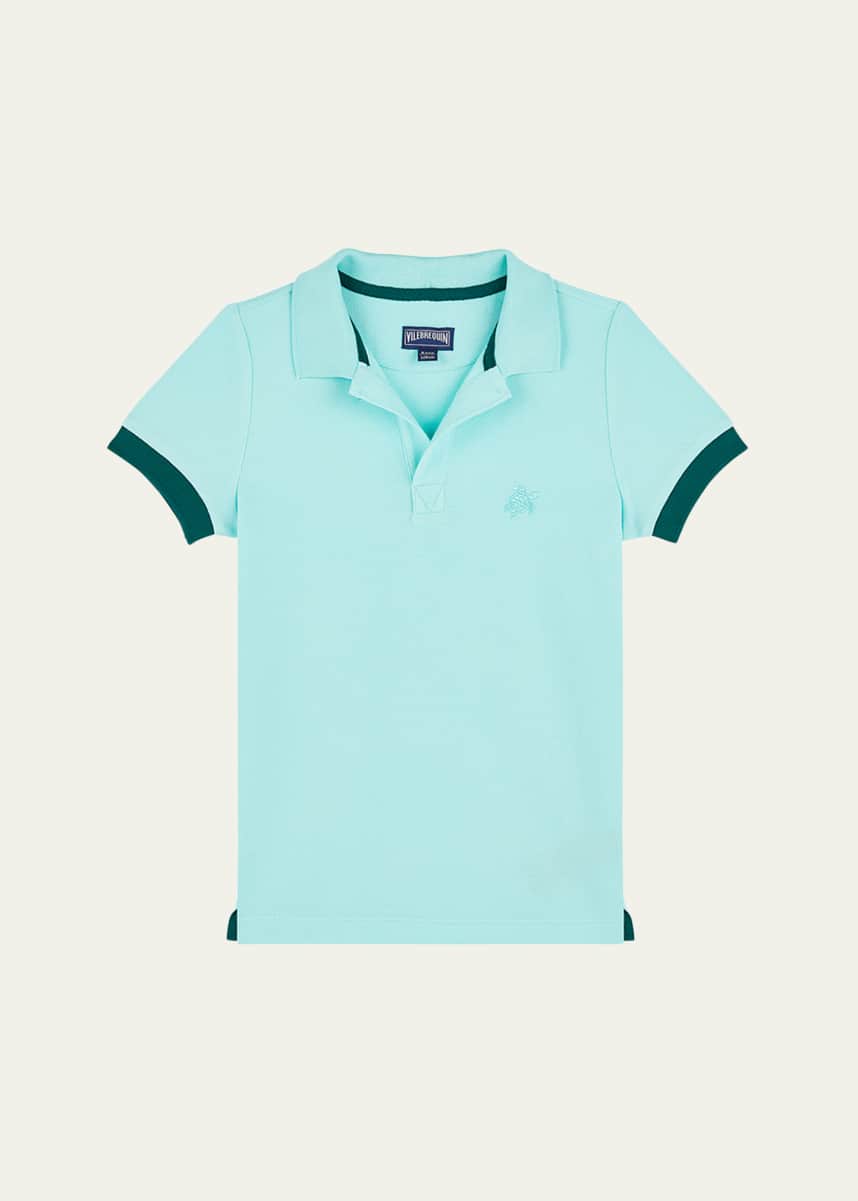 Vilebrequin Boy's Organic Cotton Piqué Polo Shirt, Size 2-14