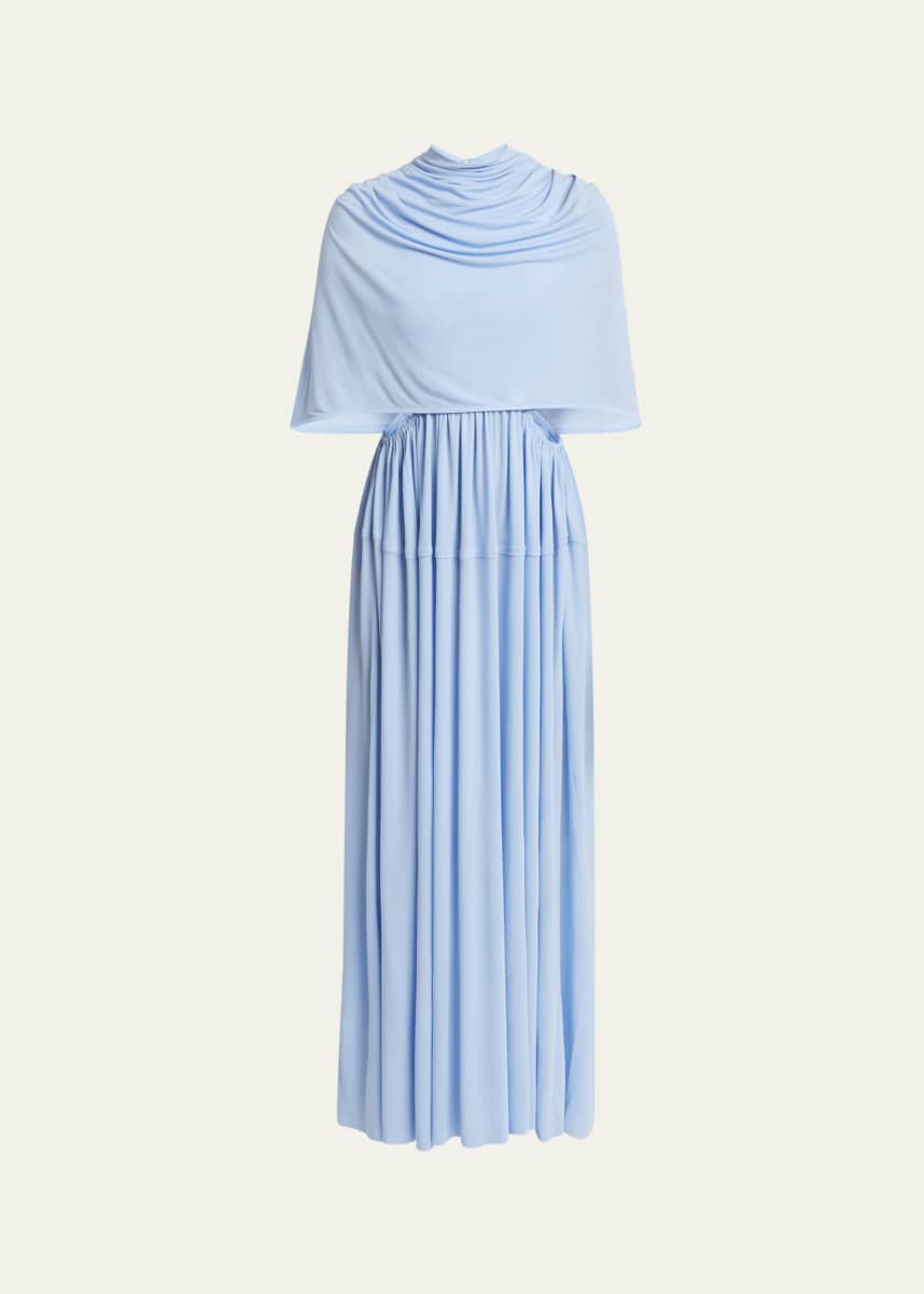 Proenza Schouler Frankie Cape Matte Jersey Dress
