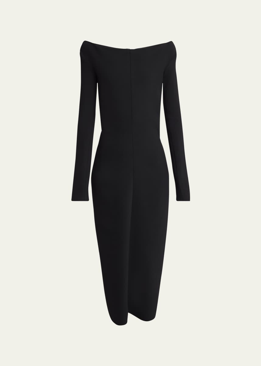 Proenza Schouler Yara Boat-Neck Bi-Stretch Suiting Dress