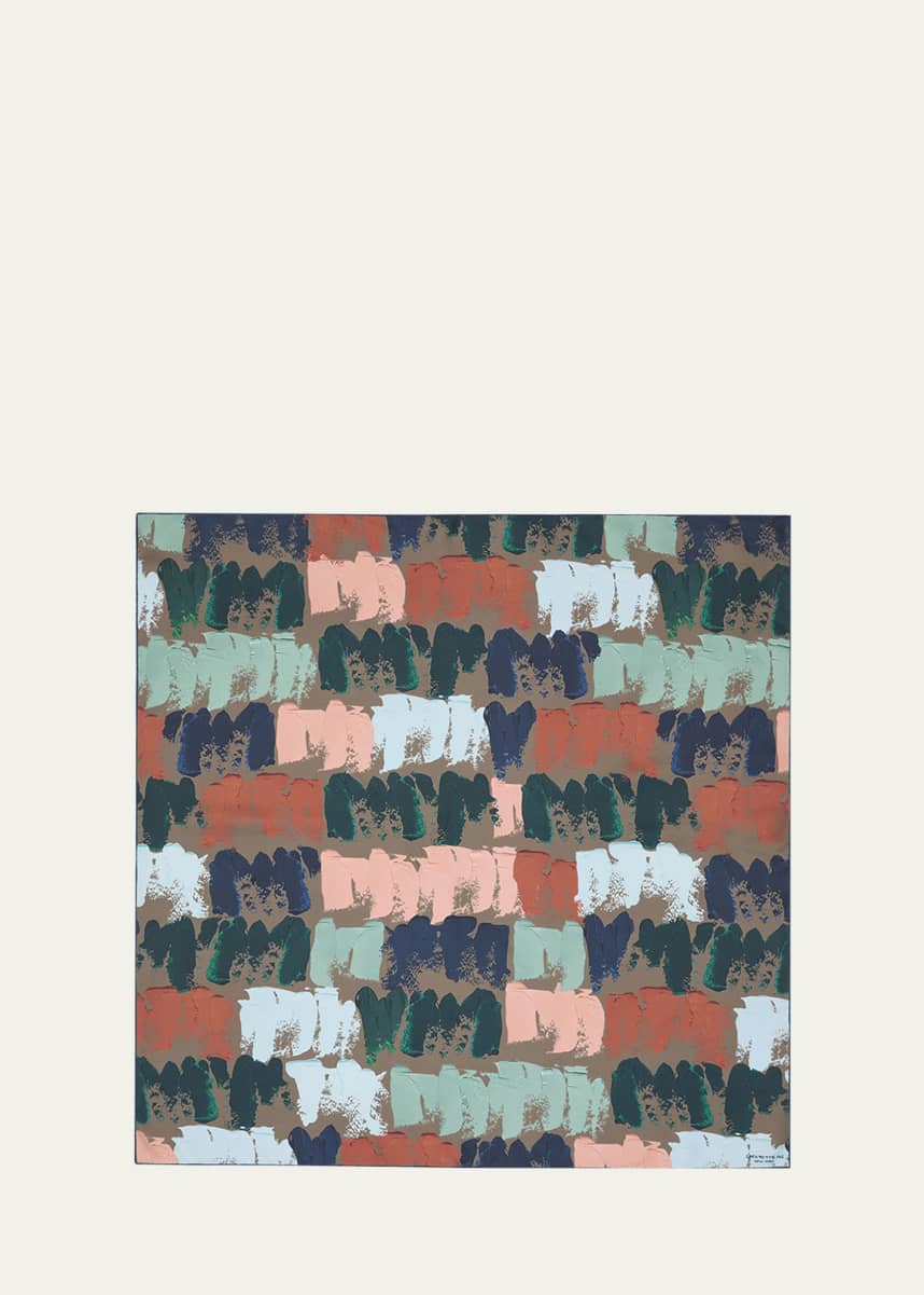 Lafayette 148 New York Painter's Palette Square Silk Twill Scarf