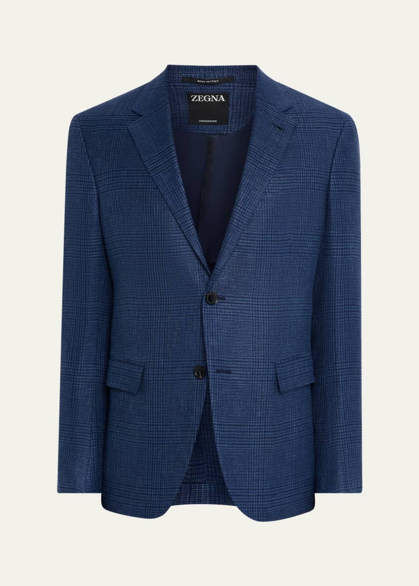 ZEGNA Men's Prince of Wales Crossover Sport Coat