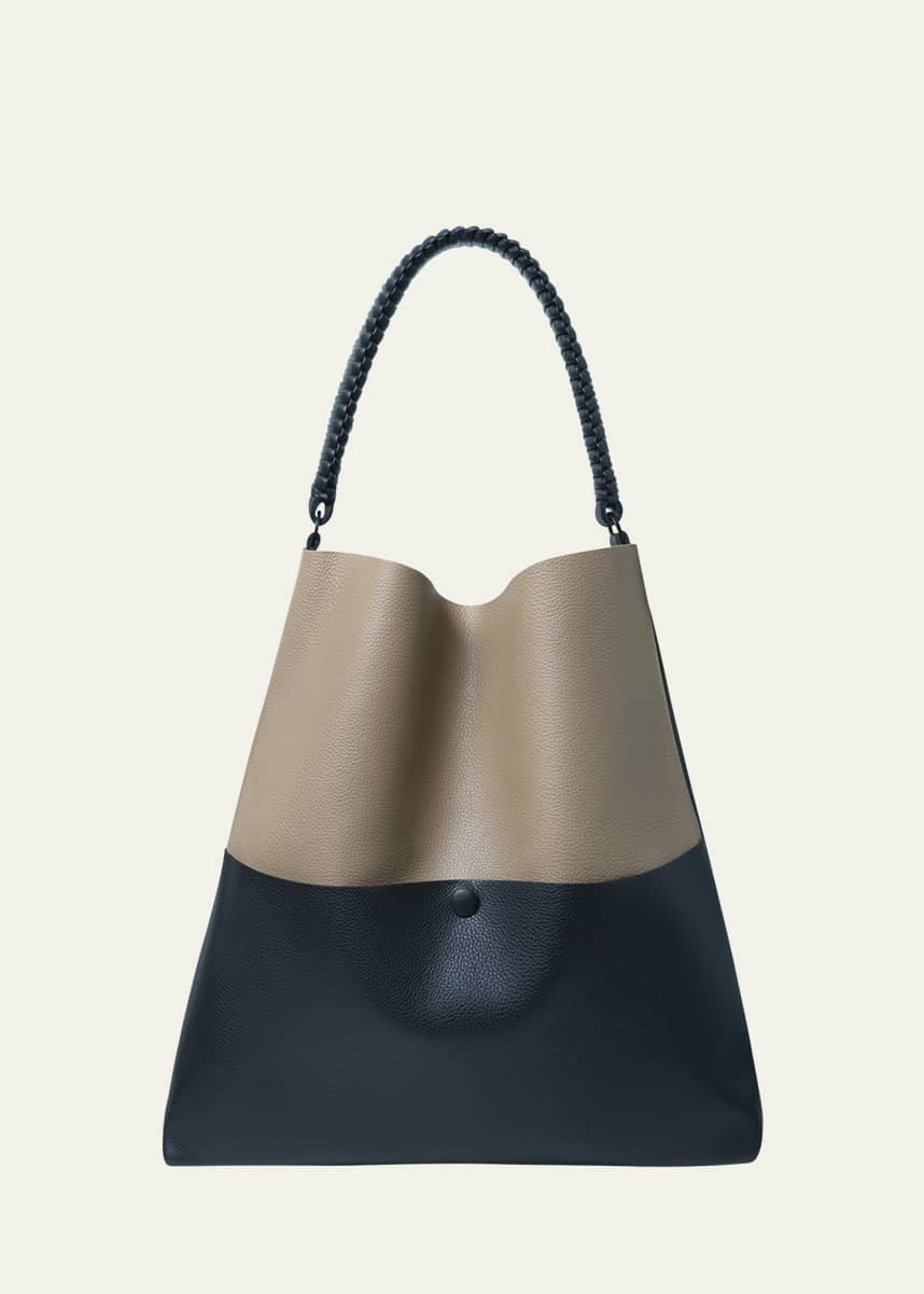 Callista Duo Slim Grain Leather Tote Bag