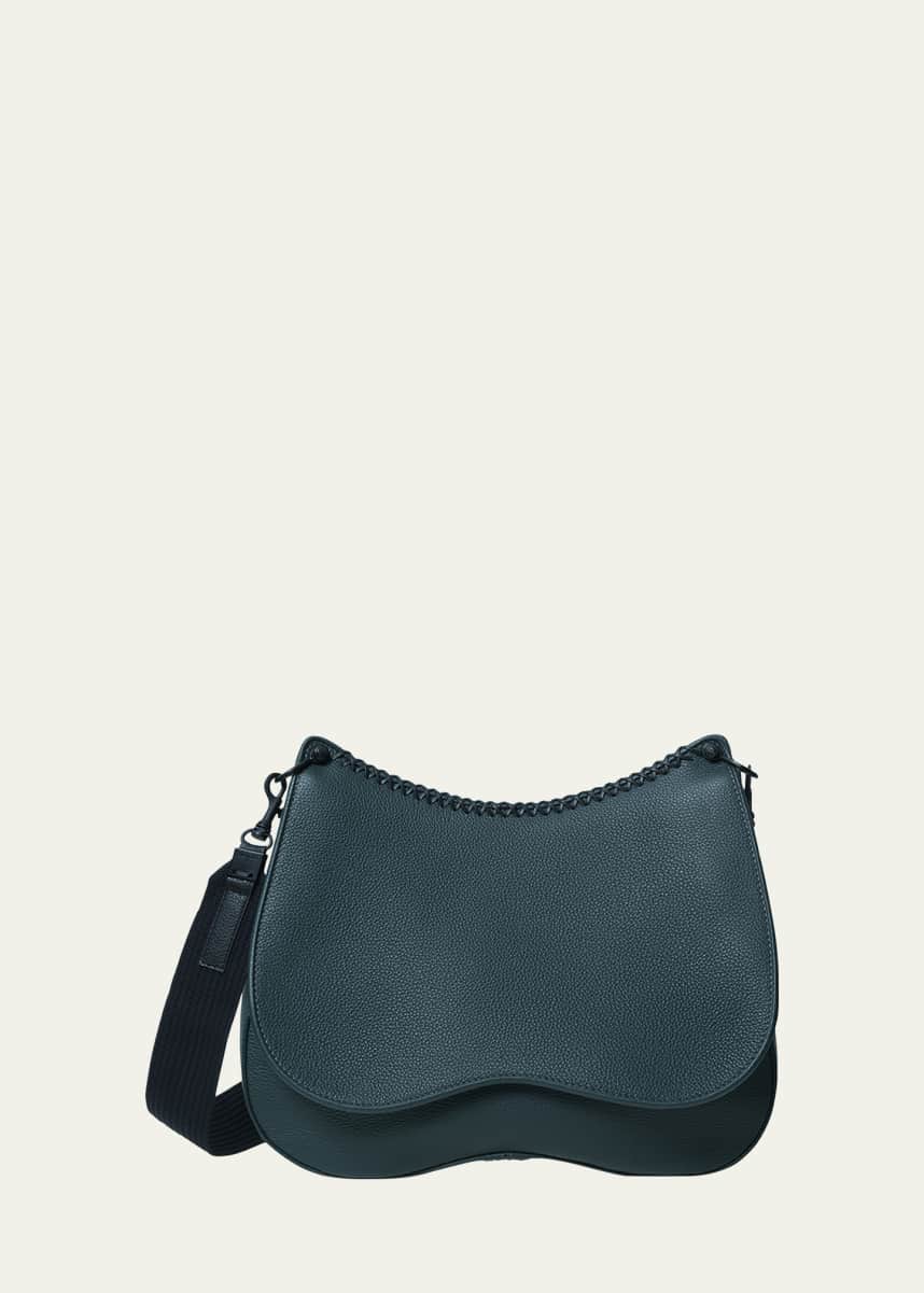 Callista Saddle Grain Leather Crossbody Bag
