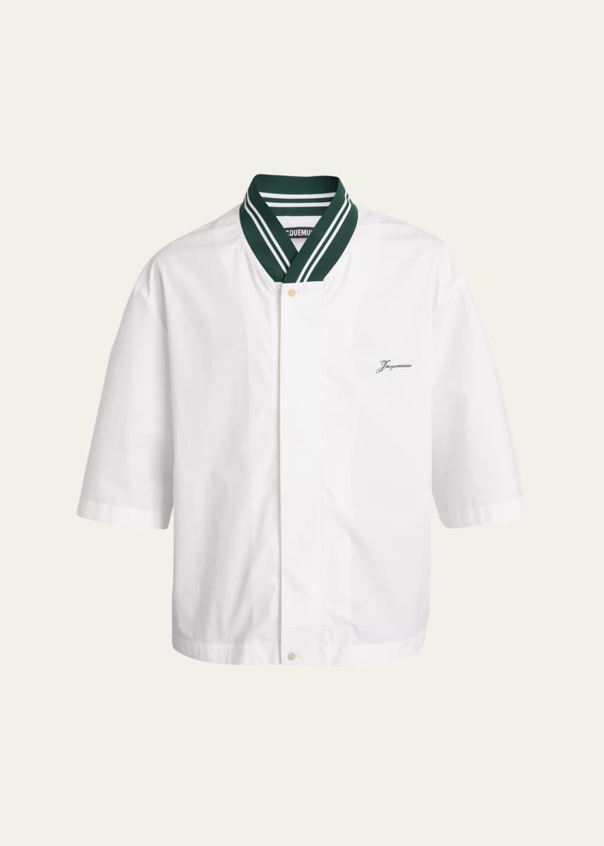 Jacquemus Men's Button-Down Baseball Shirt