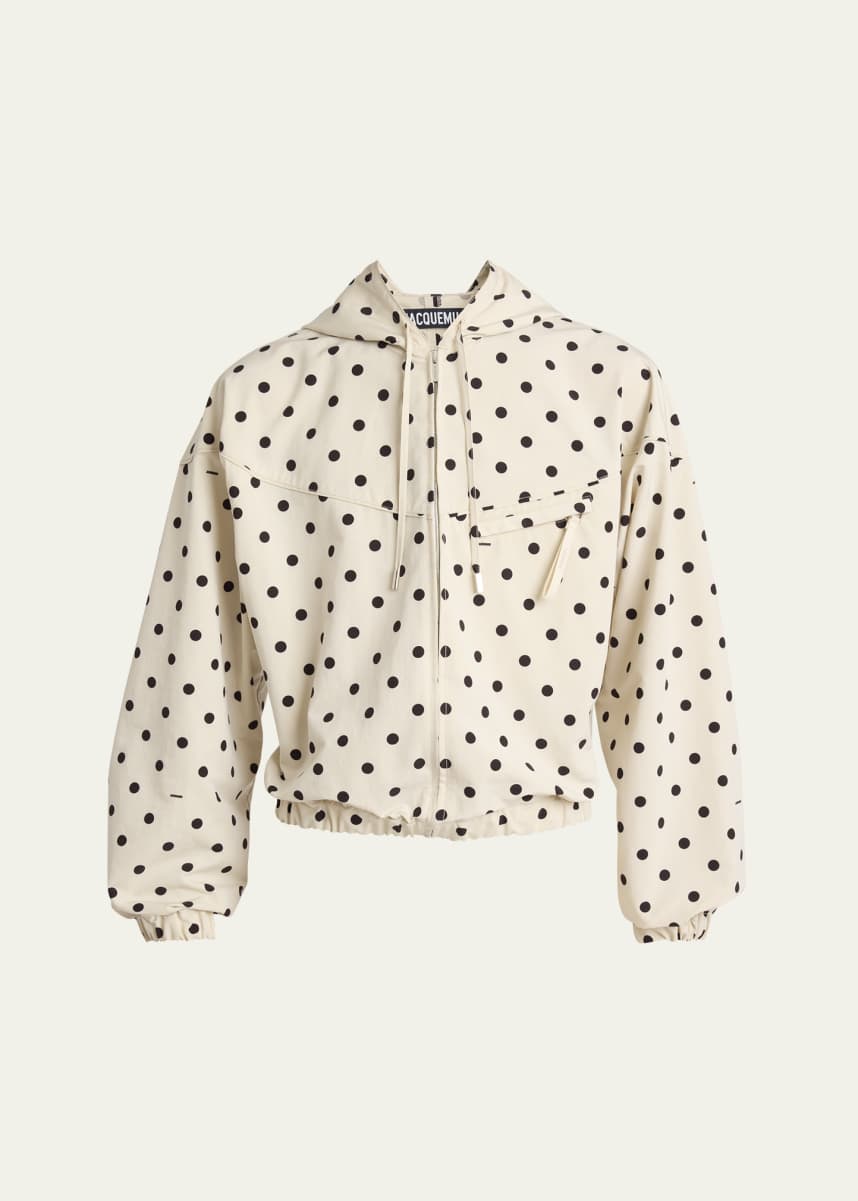 Jacquemus Men's Polka Dot Hooded Jacket