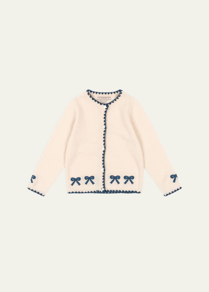Konges Slojd Girl's Collette Bow Knit Cardigan, Size 18M-10