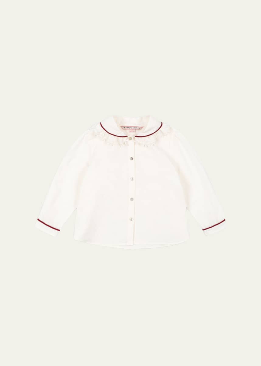 Konges Slojd Girl's Ria Button Down Blouse, Size 18M-10