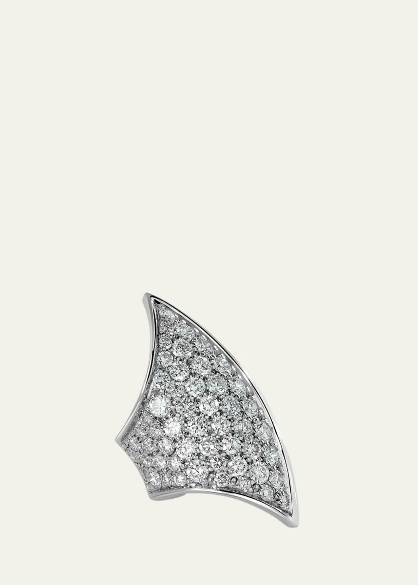 Savolinna Helix Ergo 18K White Gold Diamond Pave Ear Cuff, Single