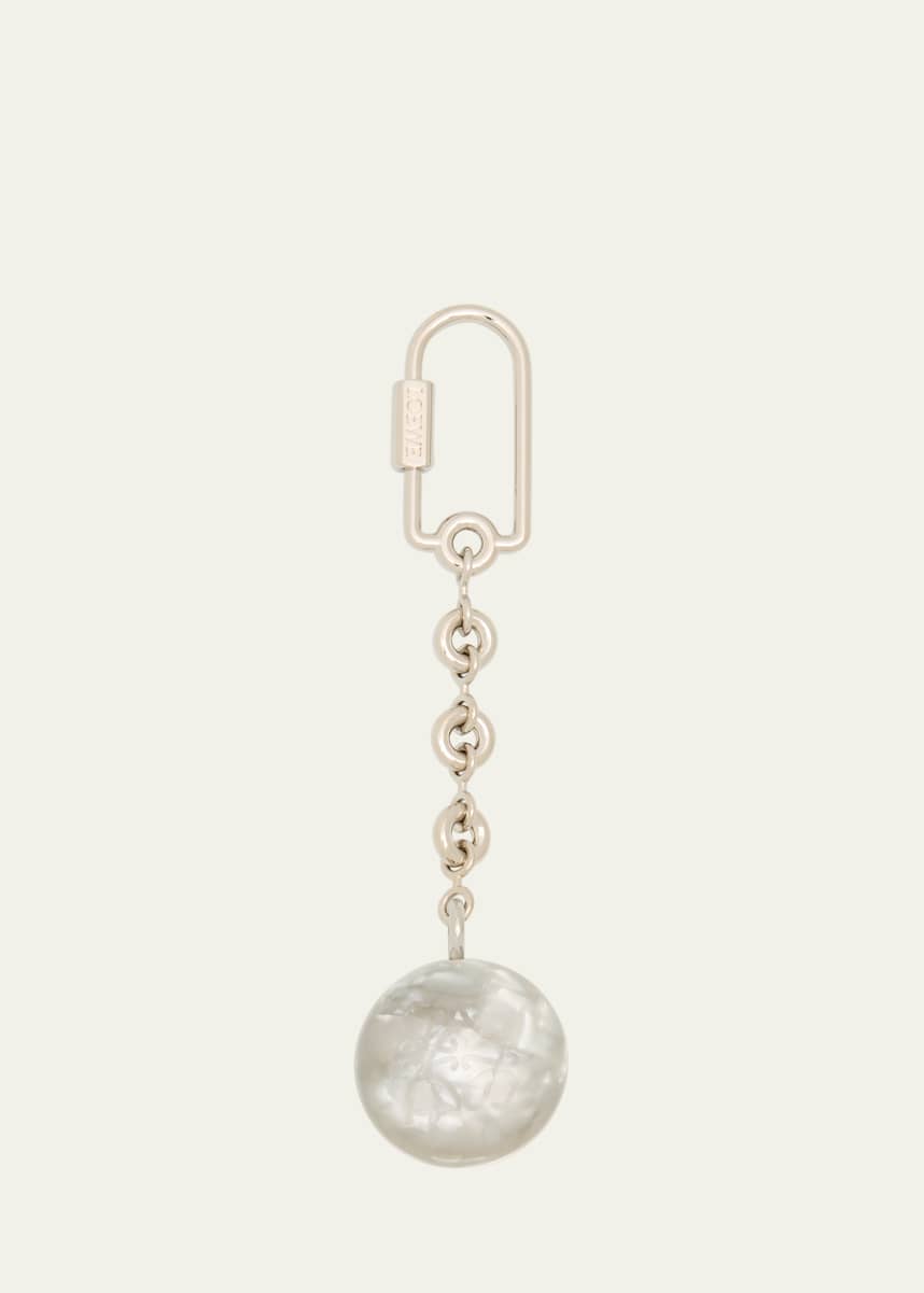 Loewe Pearly Pebbled Anagram Keyring
