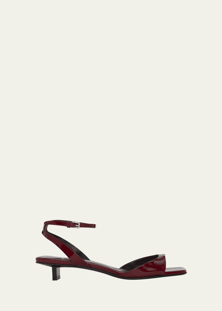 Pierre Hardy Stella Patent Kitten Ankle-Strap Sandals