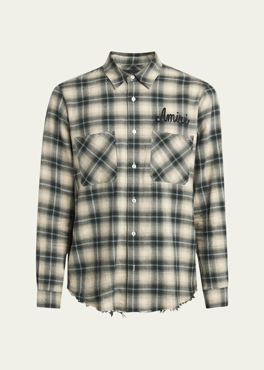Amiri Men's Shotgun Flannel Button-Down Shirt