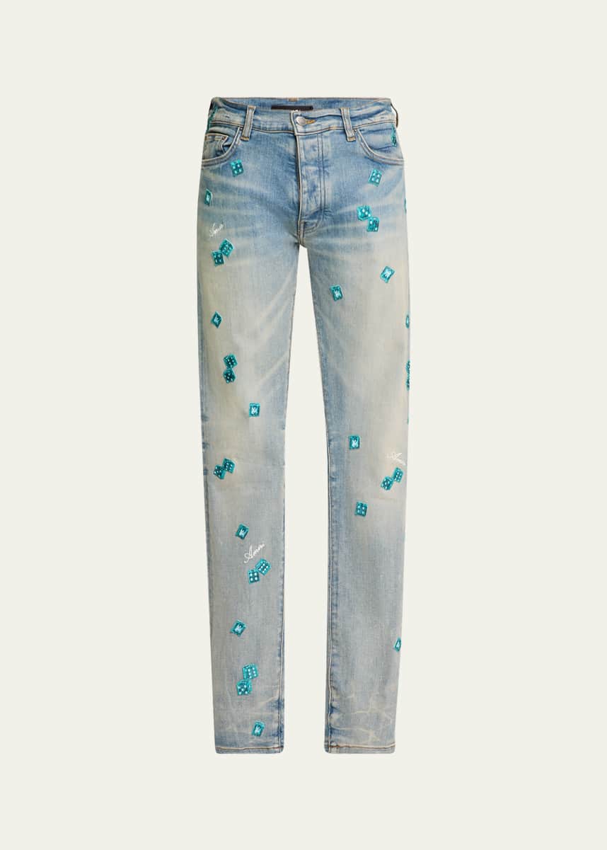 Amiri Men's Dice Skinny Jeans