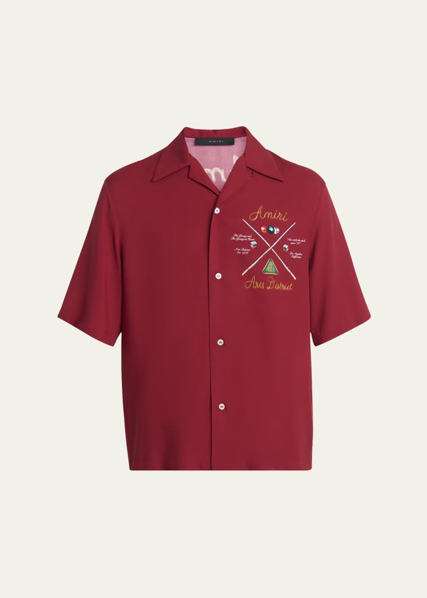 Amiri Men's Pool Cue Bowling Shirt