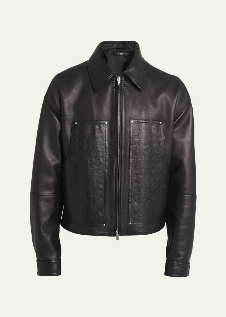 Amiri Men's MA Quad Leather Work Jacket