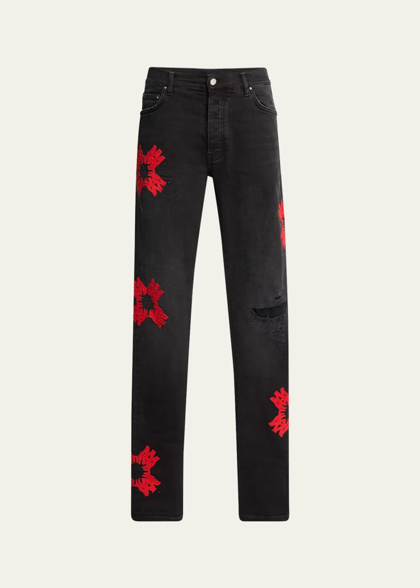 Amiri Men's MA Quad Applique Skinny Jeans