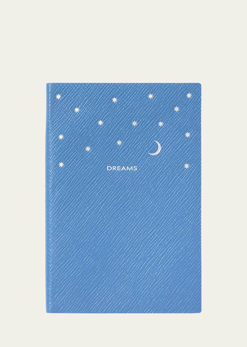 Smythson Dreams Chelsea Notebook in Panama Leather, Nile Blue