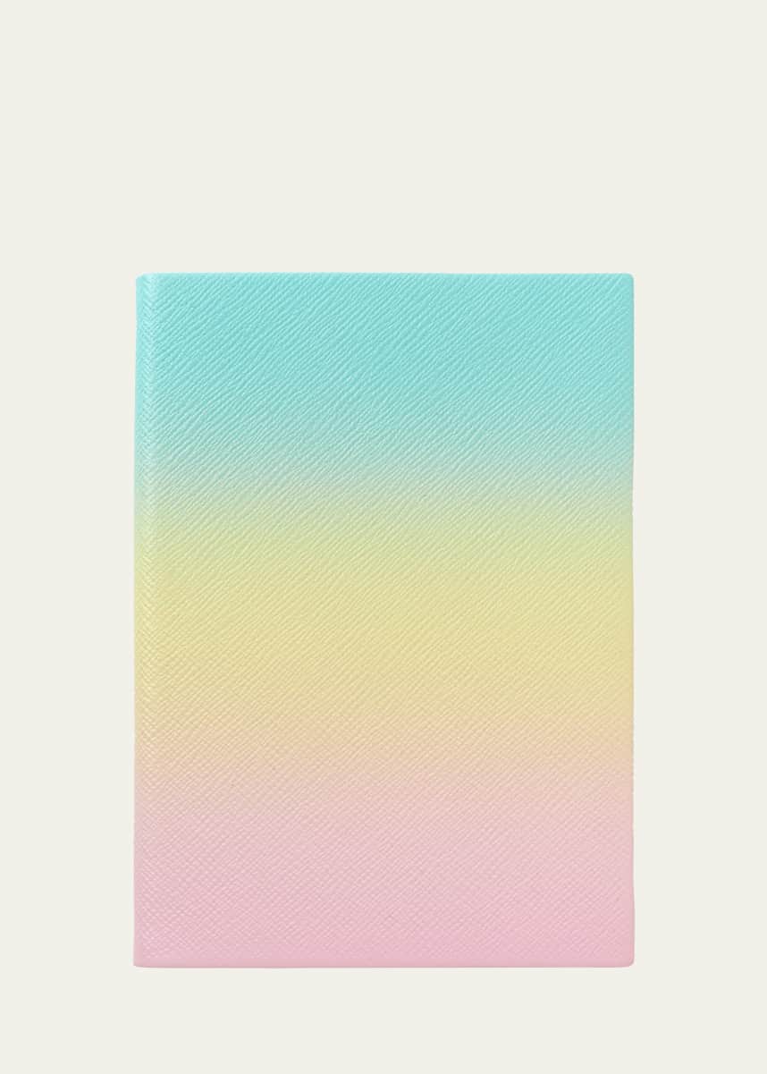 Smythson Rainbow Soho Notebook in Panama Leather