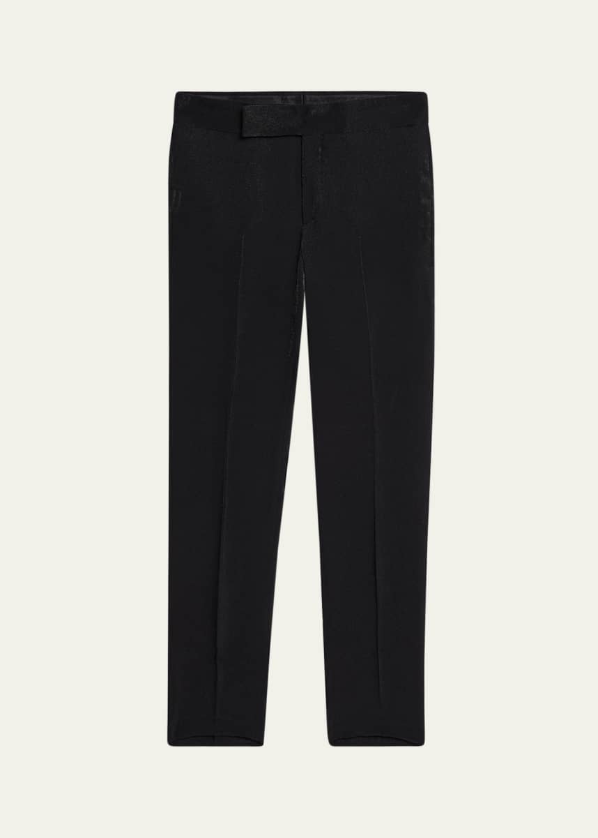 Giorgio Armani Men's Flat-Front Creased Trousers