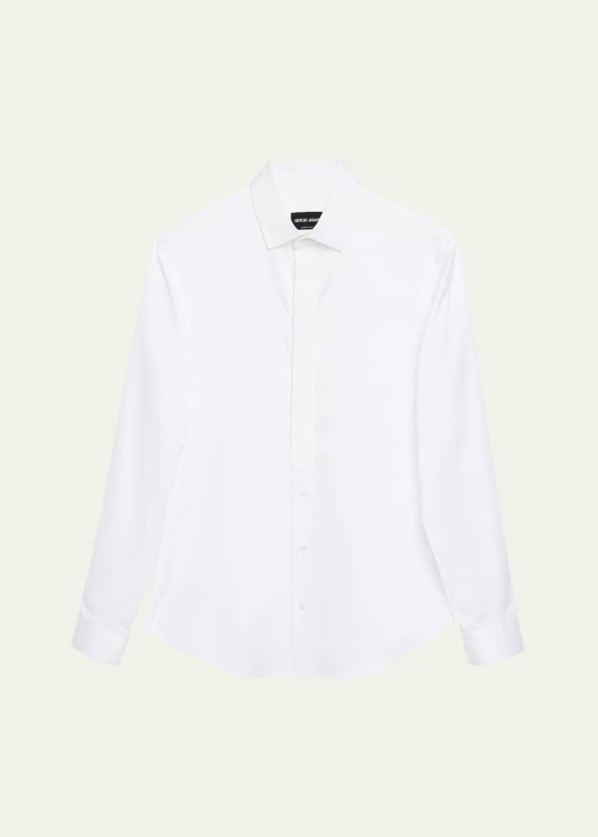 Giorgio Armani Men's Cotton Placket Formal Shirt