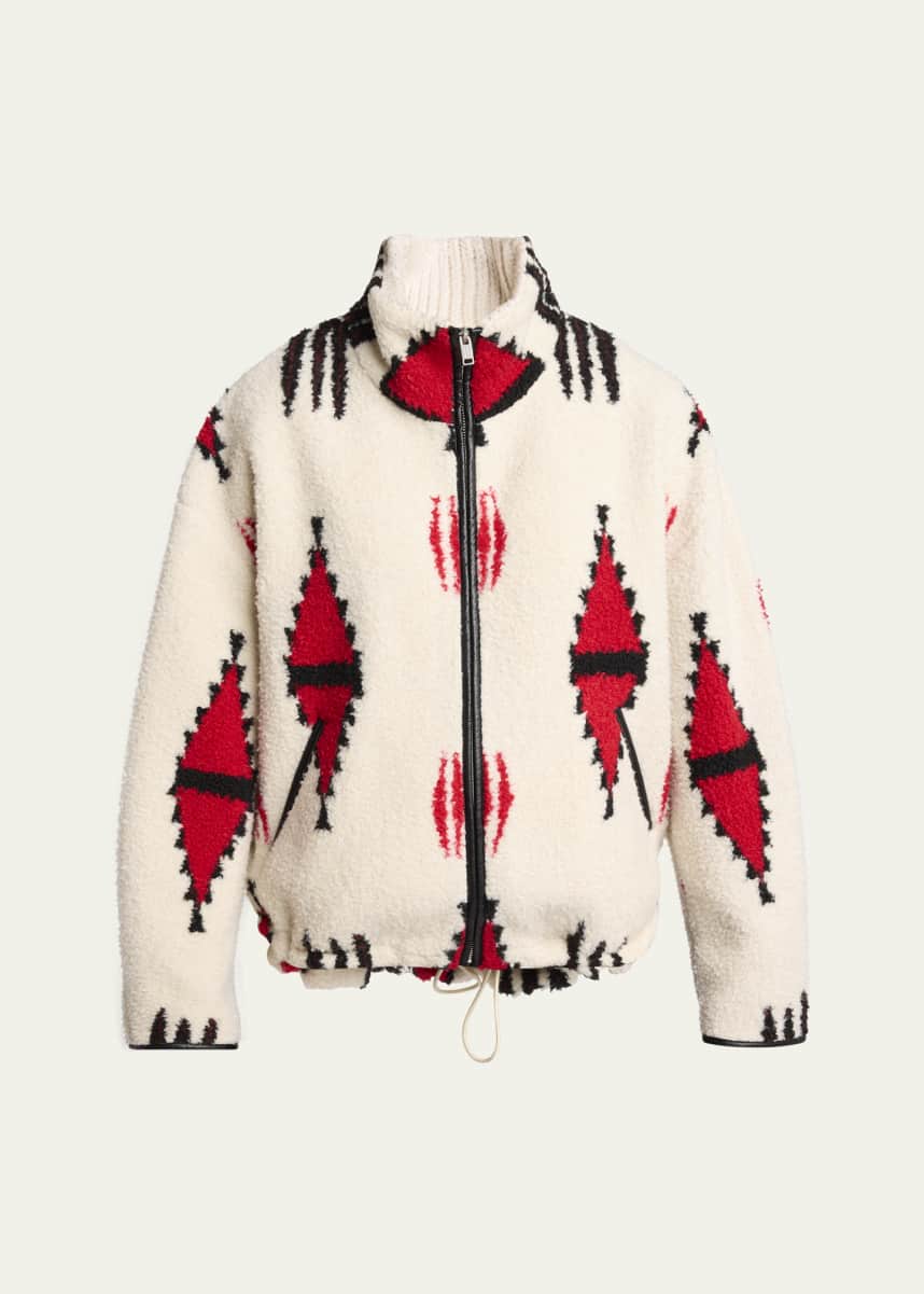 Etoile Isabel Marant Ivana Printed Faux Shearling Coat
