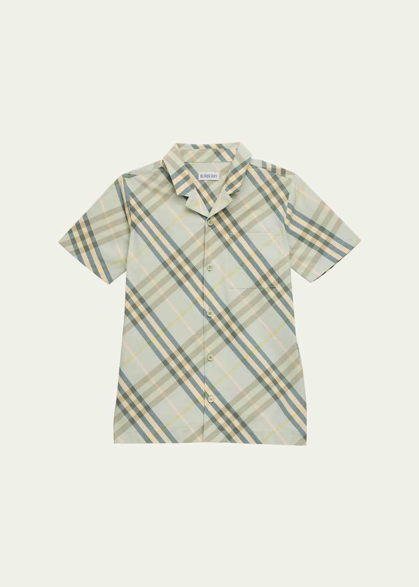 Burberry Boy's Check-Print Button Down Shirt, Size 3-14
