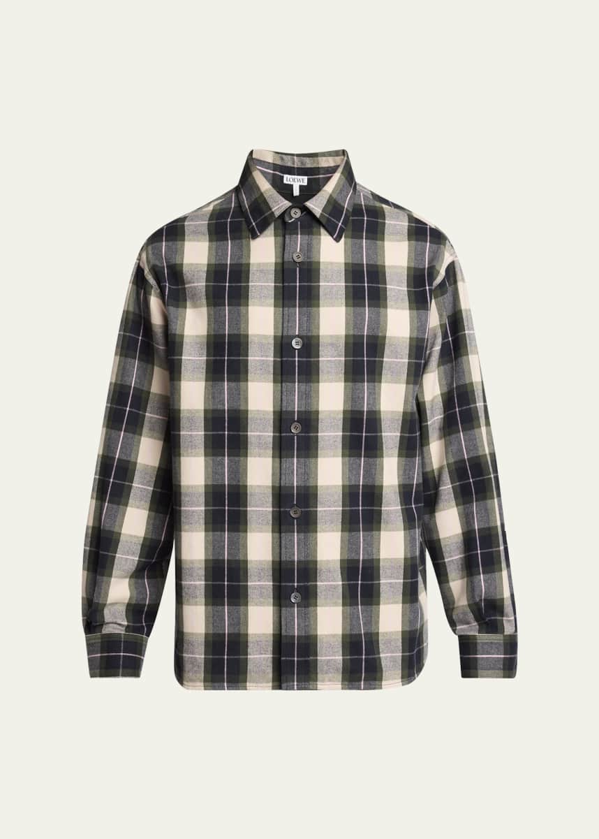 Loewe Men's Check Flannel Overshirt