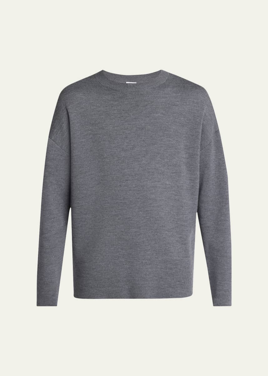 Loewe Men's Anagram Elbow Patch Sweater