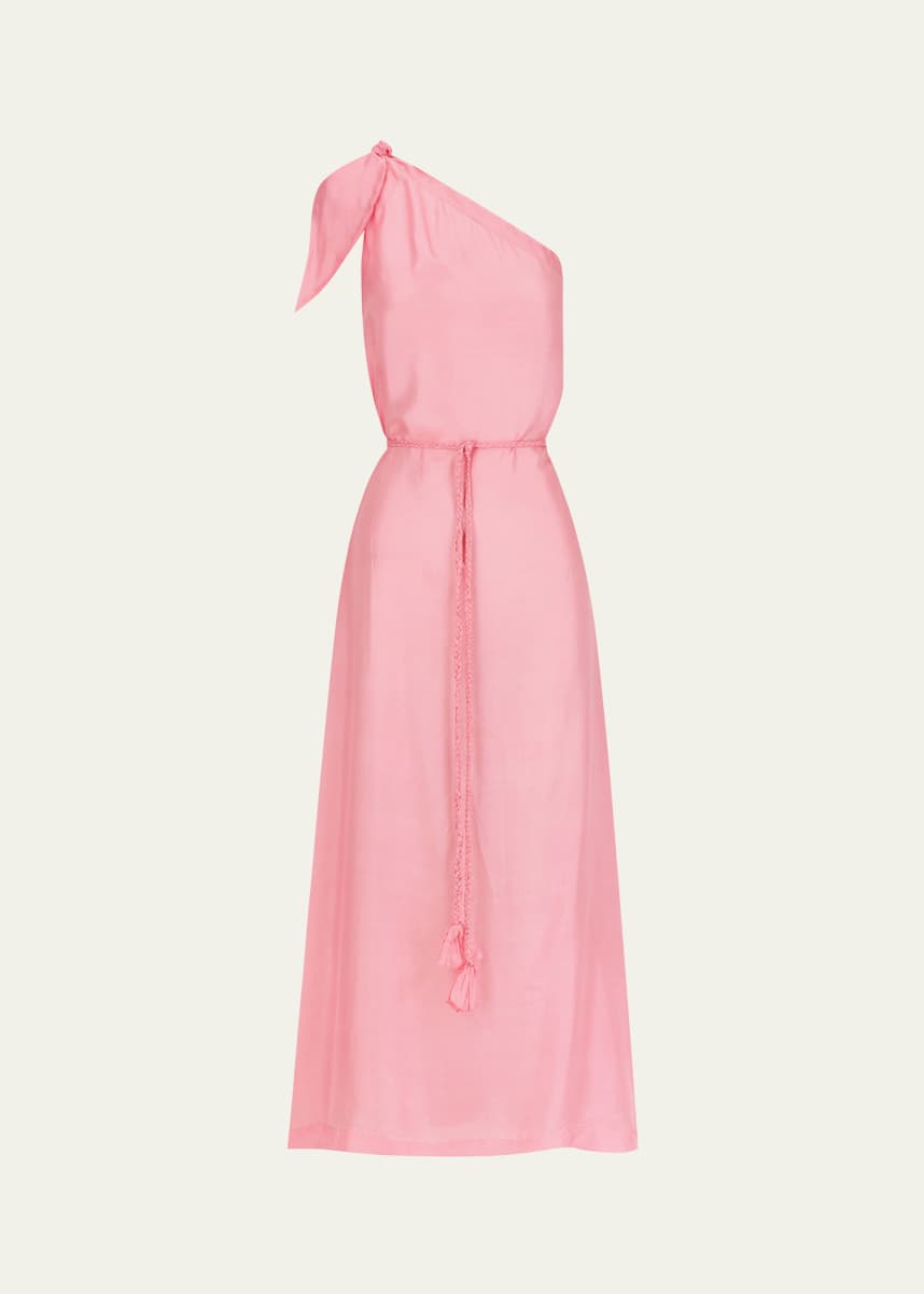 Hannah Artwear Helena One-Shoulder Silk Gown