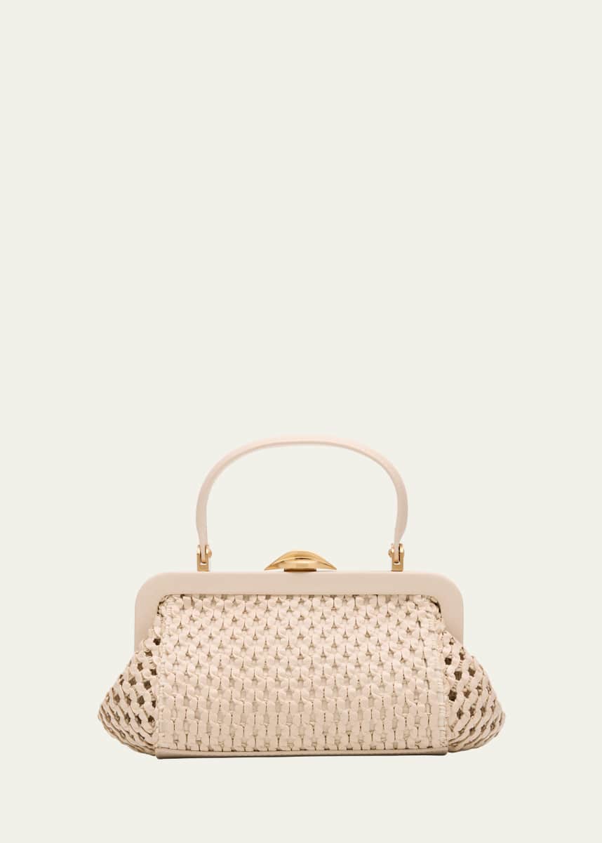 Cult Gaia Zuma Frame Woven Crossbody Bag