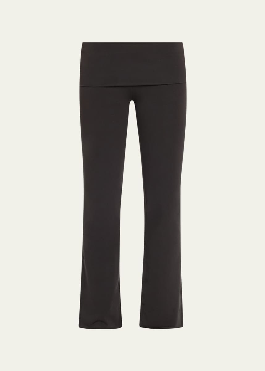 SKIMS Cotton Jersey Foldover Flare-Leg Pants
