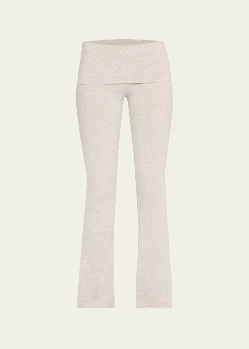 SKIMS Cotton Jersey Foldover Flare-Leg Pants